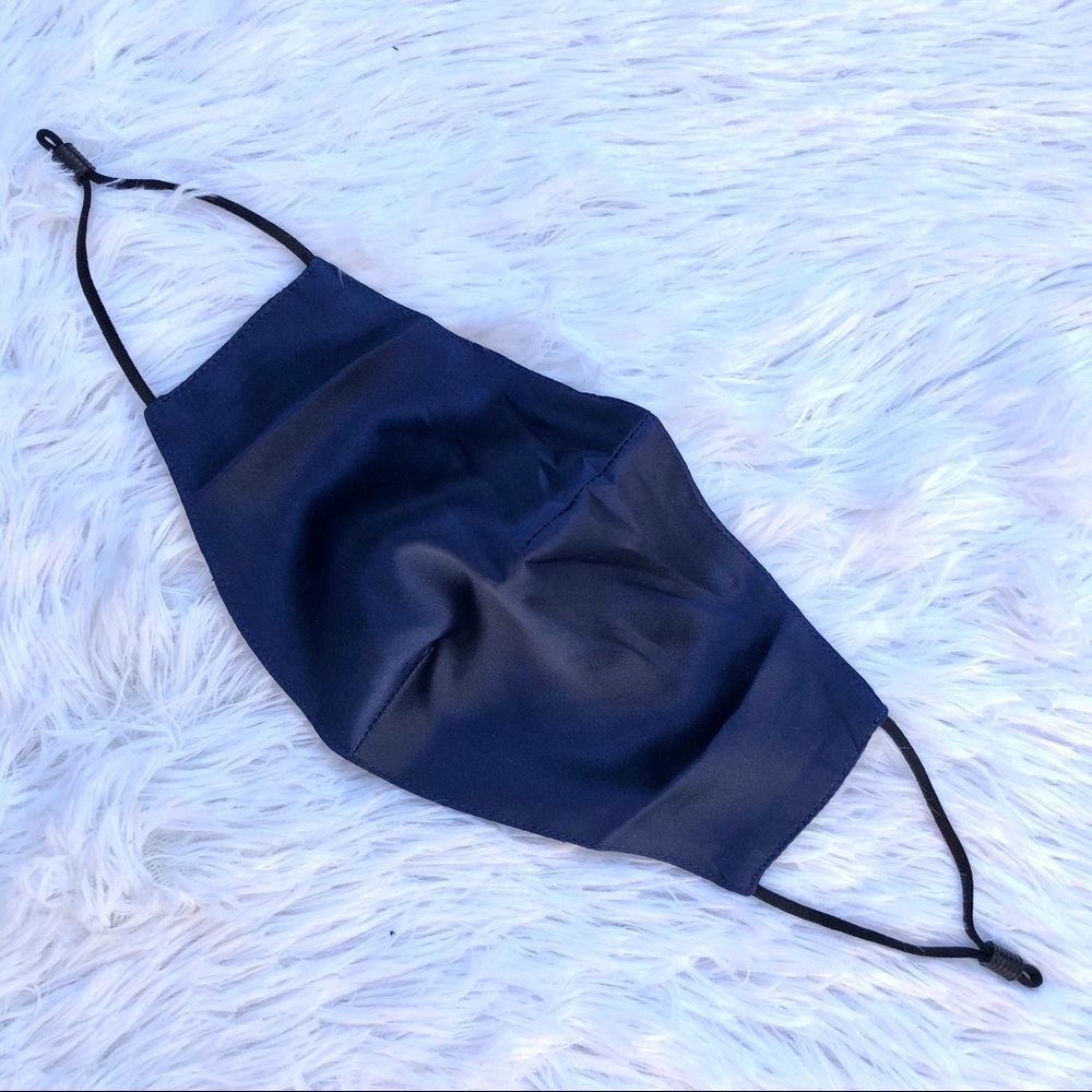 Blue Mulberry Silk Washable Face Cover Mask